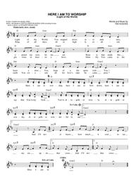 Here I Am To Worship (Light Of The World) Sheet Music by Tim Hughes