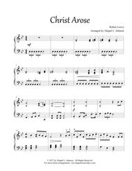 Christ Arose - Intermediate Piano Solo Sheet Music by Robert Lowry