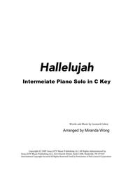 Hallelujah - Easy Piano Solo in C Key (With Chords) Sheet Music by Leonard Cohen