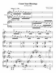 Count Your Blessings for Piano Duet Sheet Music by Edwin O. Excell