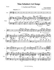 Nine Schubert Art Songs Sheet Music by Franz Schubert