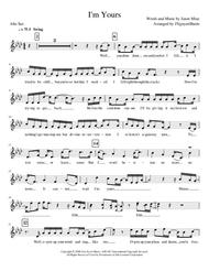 I'm Yours (Alto Saxophone) Sheet Music by Jason Mraz