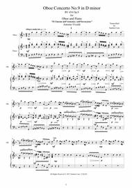 Vivaldi - Oboe Concerto No.9 in D minor RV 454 Op.8 for Oboe and Piano Sheet Music by Antonio Vivaldi