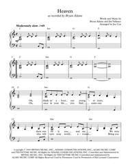 Heaven Sheet Music by Bryan Adams
