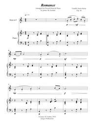 Saint-Saens: Romance for French Horn & Piano Sheet Music by Camille Saint-Saens
