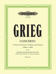 Piano Concerto (Abridged And arranged For Piano Solo) Sheet Music by Edvard Grieg