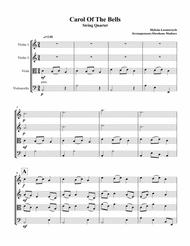 Carol of the Bells String Quartet Sheet Music by Mykola Leontovych