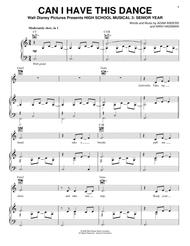 Can I Have This Dance Sheet Music by High School Musical 3