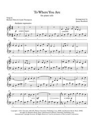 To Where You Are Sheet Music by Josh Groban