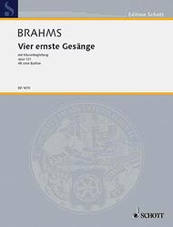 Vier ernste Gesange op. 121 Sheet Music by Johannes Brahms